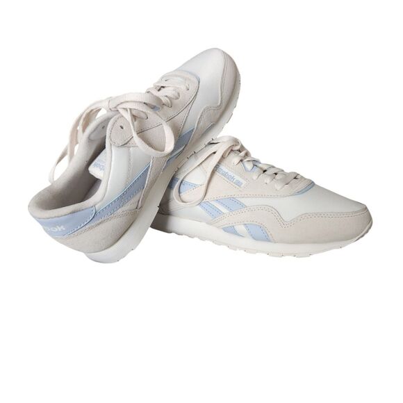 Reebok Women's Classic Nylon Sneaker Size 8 Bone/Pale Blue/Chalk - Picture 3 of 11